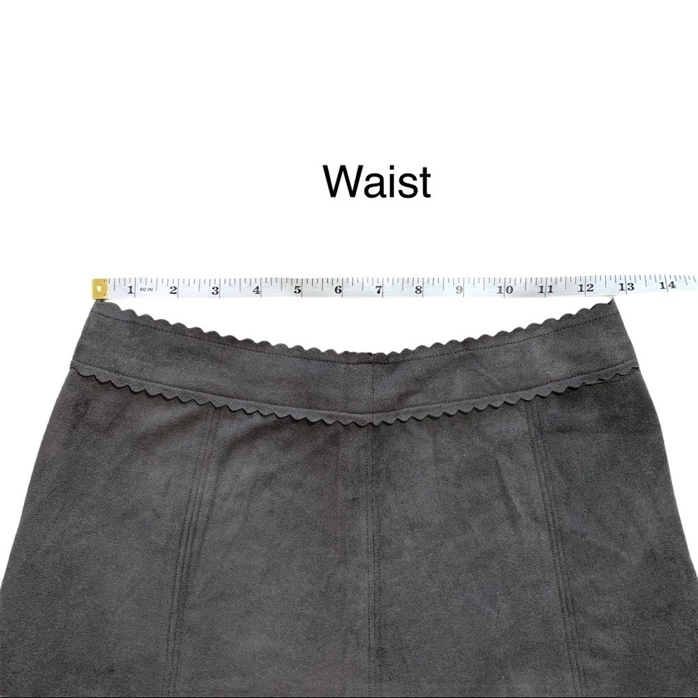 Altar’d State Faux Suede Scallop Mini Skirt Size Medium - Picture 14 of 16